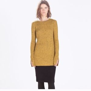 NWT ZARA YELLOW SIDE SLIT SWEATER